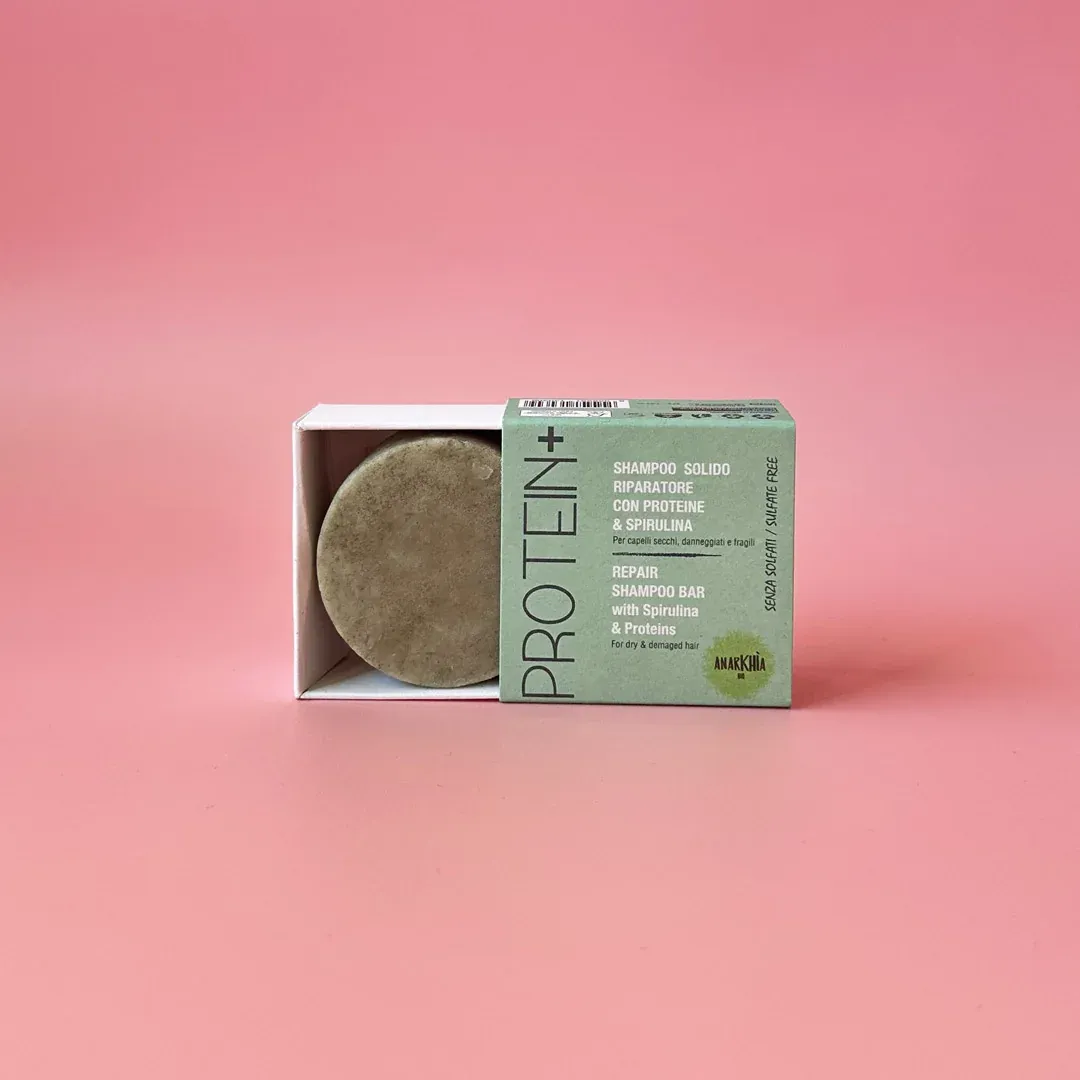 Shampoo Solido Riparatore – Spirulina & Proteine Anarkhìa Bio