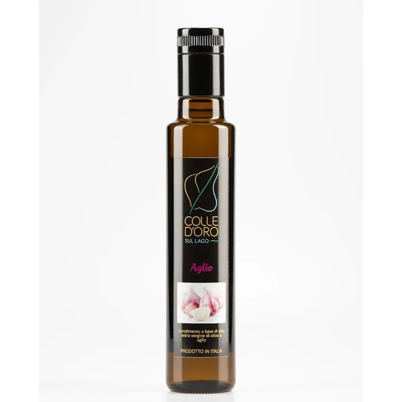 Condimento di olio extravergine di oliva e aglio