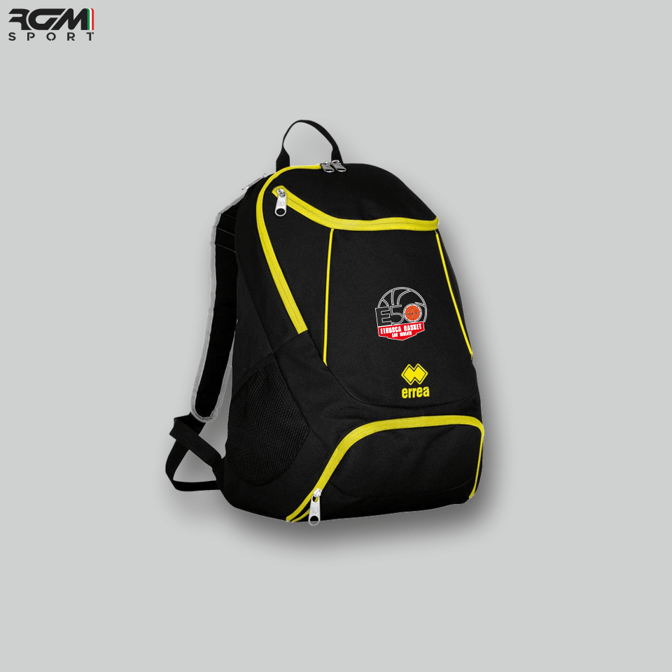 Zaino Erreà THOR Nero/Giallo Fluo- Etrusca Basket