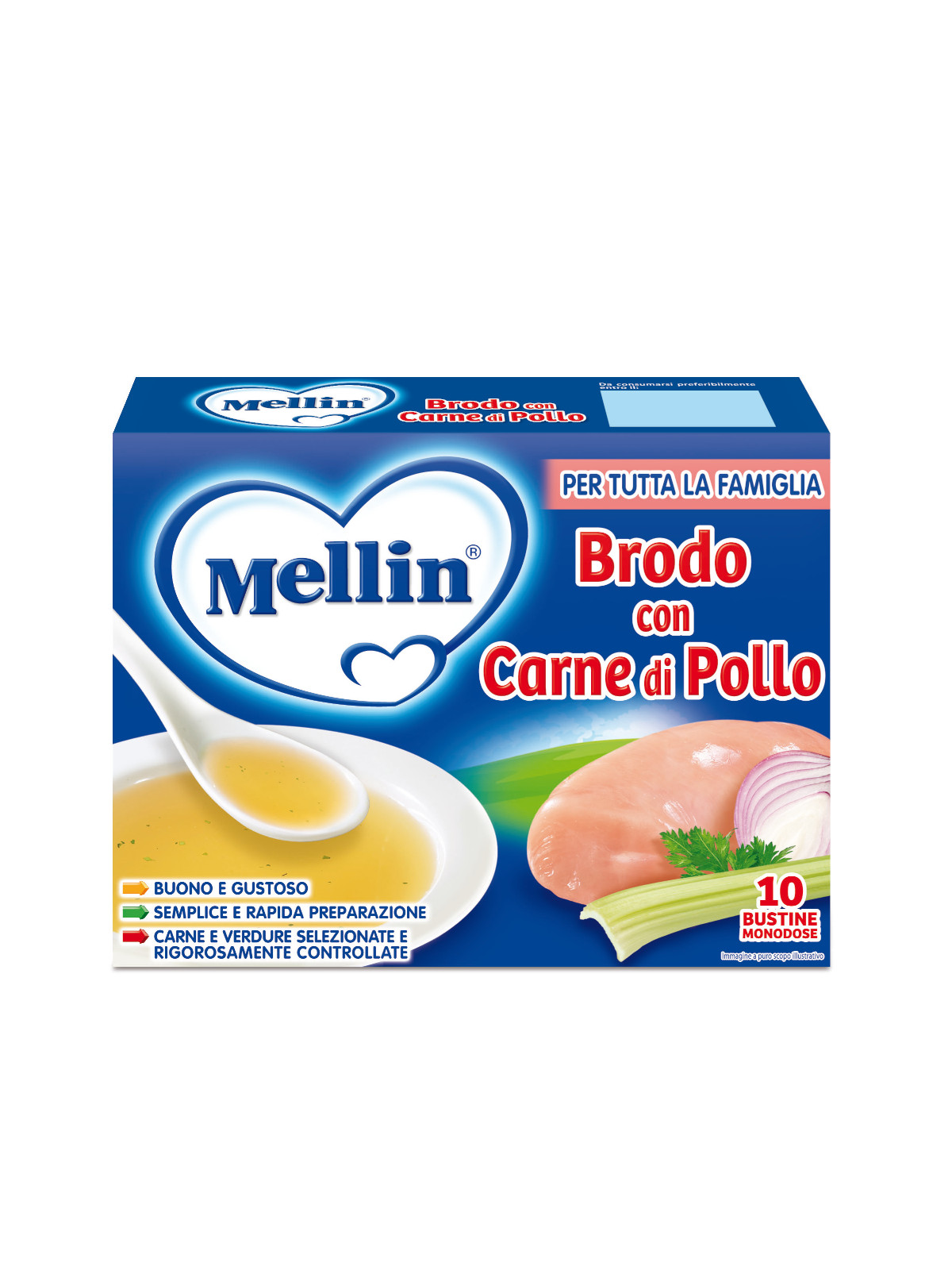 Mellin brodo di pollo 10×5 gr