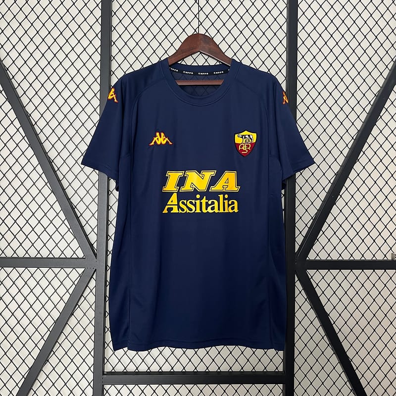 maglia Roma 2000/01 away blu Kappa